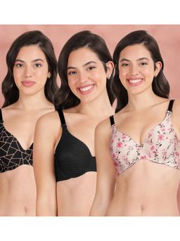 Shyaway - Broad Winged Seamless Multiway Wired T-Shirt Bras (Pack of 3)
