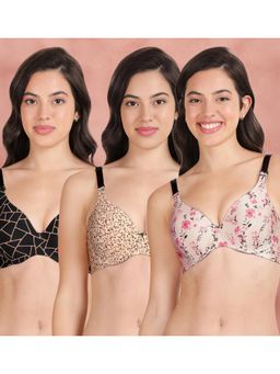 Shyaway - Broad Winged Seamless Multiway Wired T-Shirt Bras (Pack of 3)