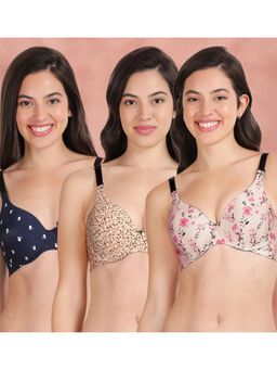 Shyaway - Broad Winged Seamless Multiway Wired T-Shirt Bras (Pack of 3)