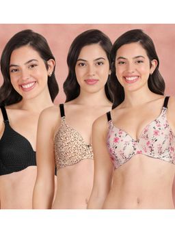 Shyaway - Broad Winged Seamless Multiway Wired T-Shirt Bras (Pack of 3)