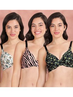 Shyaway - Broad Winged Seamless Multiway Wired T-Shirt Bras (Pack of 3)