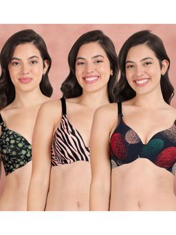 Shyaway - Broad Winged Seamless Multiway Wired T-Shirt Bras (Pack of 3)