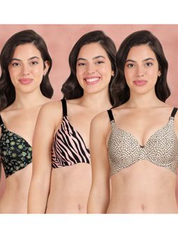 Shyaway - Broad Winged Seamless Multiway Wired T-Shirt Bras (Pack of 3)