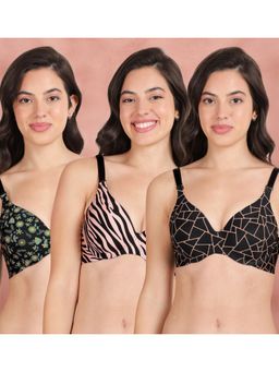 Shyaway - Broad Winged Seamless Multiway Wired T-Shirt Bras (Pack of 3)