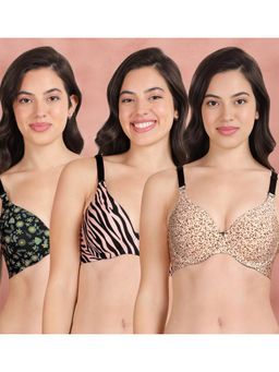 Shyaway - Broad Winged Seamless Multiway Wired T-Shirt Bras (Pack of 3)