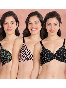 Shyaway - Broad Winged Seamless Multiway Wired T-Shirt Bras (Pack of 3)