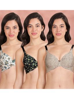 Shyaway - Broad Winged Seamless Multiway Wired T-Shirt Bras (Pack of 3)