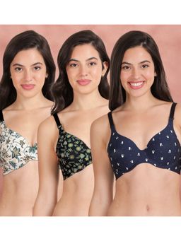 Shyaway - Broad Winged Seamless Multiway Wired T-Shirt Bras (Pack of 3)