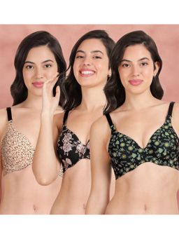 Shyaway - Broad Winged Seamless Multiway Wired T-Shirt Bras (Pack of 3)