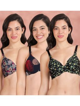 Shyaway - Broad Winged Seamless Multiway Wired T-Shirt Bras (Pack of 3)