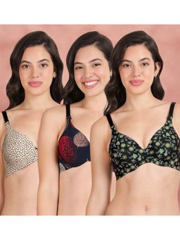 Shyaway - Broad Winged Seamless Multiway Wired T-Shirt Bras (Pack of 3)