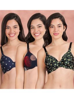 Shyaway - Broad Winged Seamless Multiway Wired T-Shirt Bras (Pack of 3)