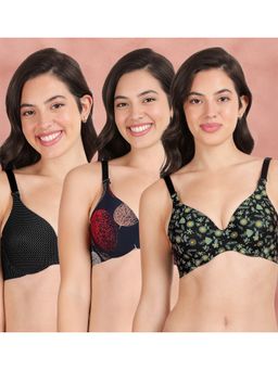 Shyaway - Broad Winged Seamless Multiway Wired T-Shirt Bras (Pack of 3)