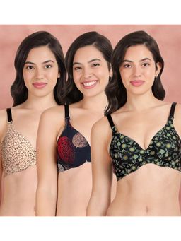 Shyaway - Broad Winged Seamless Multiway Wired T-Shirt Bras (Pack of 3)