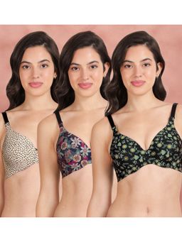 Shyaway - Broad Winged Seamless Multiway Wired T-Shirt Bras (Pack of 3)