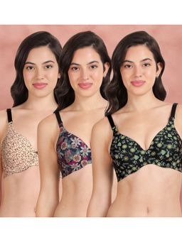 Shyaway - Broad Winged Seamless Multiway Wired T-Shirt Bras (Pack of 3)