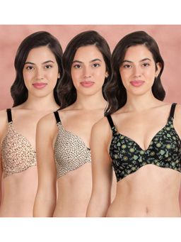 Shyaway - Broad Winged Seamless Multiway Wired T-Shirt Bras (Pack of 3)