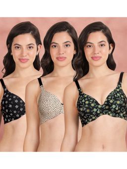 Shyaway - Broad Winged Seamless Multiway Wired T-Shirt Bras (Pack of 3)