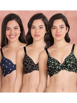 Shyaway - Broad Winged Seamless Multiway Wired T-Shirt Bras (Pack of 3)