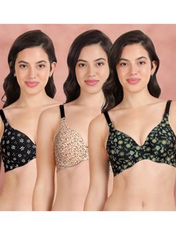 Shyaway - Broad Winged Seamless Multiway Wired T-Shirt Bras (Pack of 3)