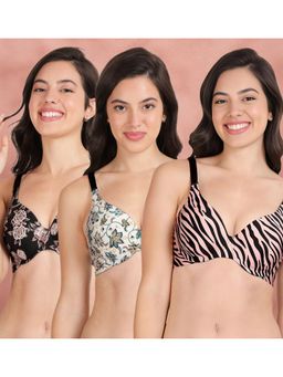 Shyaway - Broad Winged Seamless Multiway Wired T-Shirt Bras (Pack of 3)