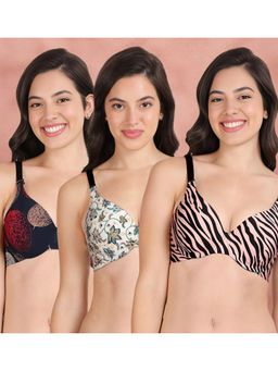 Shyaway - Broad Winged Seamless Multiway Wired T-Shirt Bras (Pack of 3)