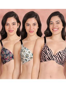 Shyaway - Broad Winged Seamless Multiway Wired T-Shirt Bras (Pack of 3)