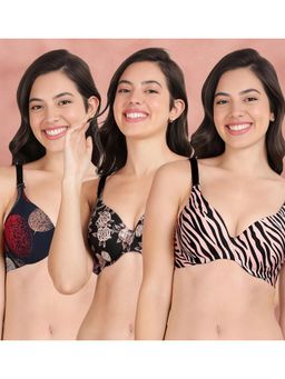 Shyaway - Broad Winged Seamless Multiway Wired T-Shirt Bras (Pack of 3)