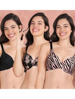 Shyaway - Broad Winged Seamless Multiway Wired T-Shirt Bras (Pack of 3)