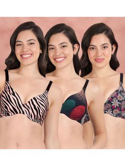 Shyaway - Broad Winged Seamless Multiway Wired T-Shirt Bras (Pack of 3)