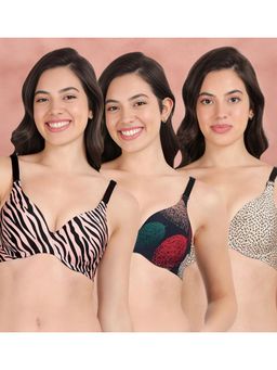 Shyaway - Broad Winged Seamless Multiway Wired T-Shirt Bras (Pack of 3)