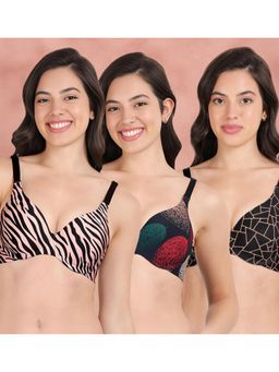 Shyaway - Broad Winged Seamless Multiway Wired T-Shirt Bras (Pack of 3)