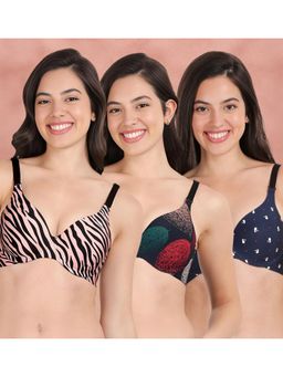 Shyaway - Broad Winged Seamless Multiway Wired T-Shirt Bras (Pack of 3)
