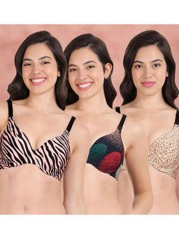 Shyaway - Broad Winged Seamless Multiway Wired T-Shirt Bras (Pack of 3)