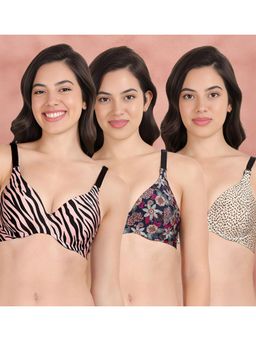 Shyaway - Broad Winged Seamless Multiway Wired T-Shirt Bras (Pack of 3)