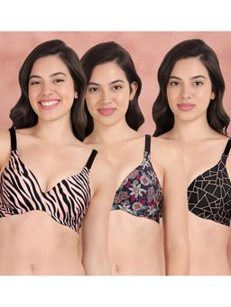 Shyaway - Broad Winged Seamless Multiway Wired T-Shirt Bras (Pack of 3)