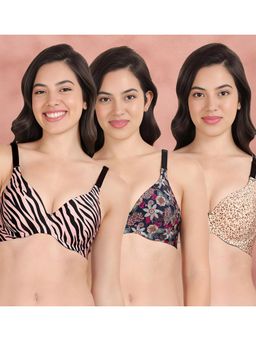 Shyaway - Broad Winged Seamless Multiway Wired T-Shirt Bras (Pack of 3)