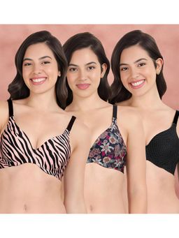 Shyaway - Broad Winged Seamless Multiway Wired T-Shirt Bras (Pack of 3)