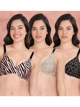 Shyaway - Broad Winged Seamless Multiway Wired T-Shirt Bras (Pack of 3)