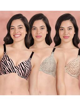 Shyaway - Broad Winged Seamless Multiway Wired T-Shirt Bras (Pack of 3)