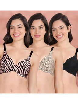 Shyaway - Broad Winged Seamless Multiway Wired T-Shirt Bras (Pack of 3)