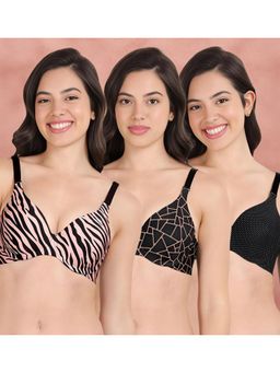 Shyaway - Broad Winged Seamless Multiway Wired T-Shirt Bras (Pack of 3)