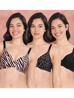 Shyaway - Broad Winged Seamless Multiway Wired T-Shirt Bras (Pack of 3)