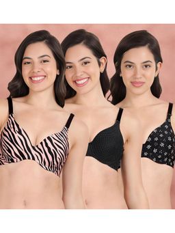 Shyaway - Broad Winged Seamless Multiway Wired T-Shirt Bras (Pack of 3)