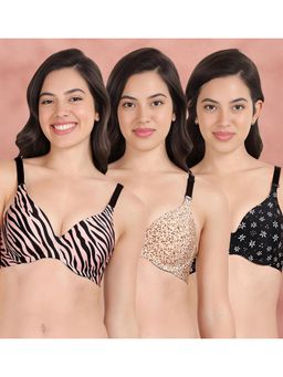 Shyaway - Broad Winged Seamless Multiway Wired T-Shirt Bras (Pack of 3)