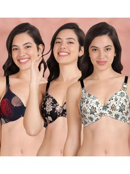 Shyaway - Broad Winged Seamless Multiway Wired T-Shirt Bras (Pack of 3)