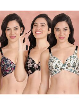 Shyaway - Broad Winged Seamless Multiway Wired T-Shirt Bras (Pack of 3)