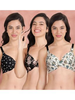 Shyaway - Broad Winged Seamless Multiway Wired T-Shirt Bras (Pack of 3)