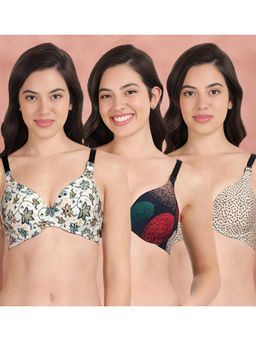 Shyaway - Broad Winged Seamless Multiway Wired T-Shirt Bras (Pack of 3)