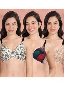 Shyaway - Broad Winged Seamless Multiway Wired T-Shirt Bras (Pack of 3)